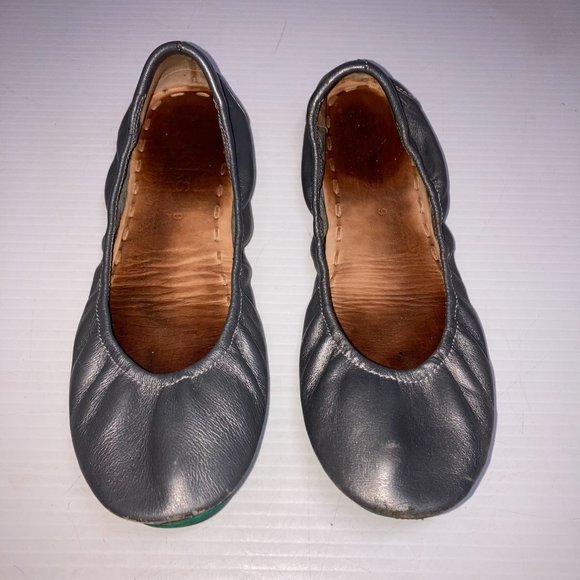 Tieks by Gavrieli Foldable Scrunch Ballet Flats Sz 9 Pewter Gray Leather From - Picture 7 of 11